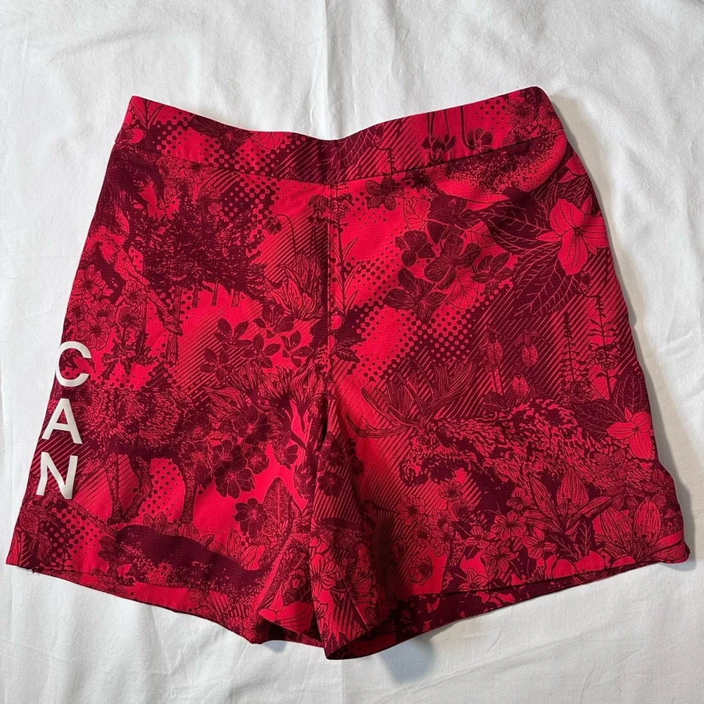 SOLD - Lululemon Team Canada WovenAir HR  Short 6" Sz 10 Spicy Dark Sport Red - Picture 2 of 8